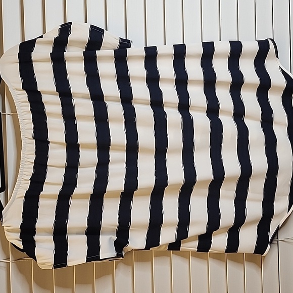 NWT Ann Taylor Blue & White striped XL Blouse - Picture 6 of 6